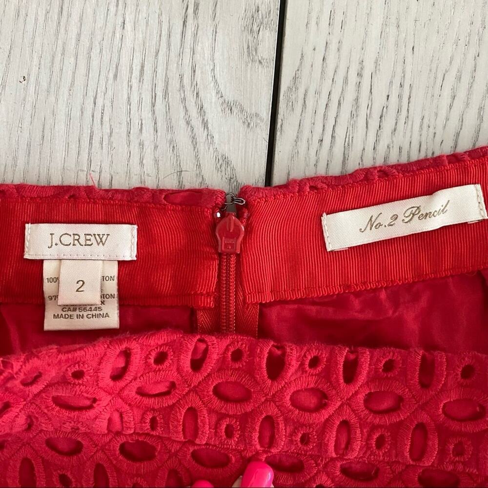 J. Crew No. 2 Eyelet Pencil Skirt - Picture 4 of 5